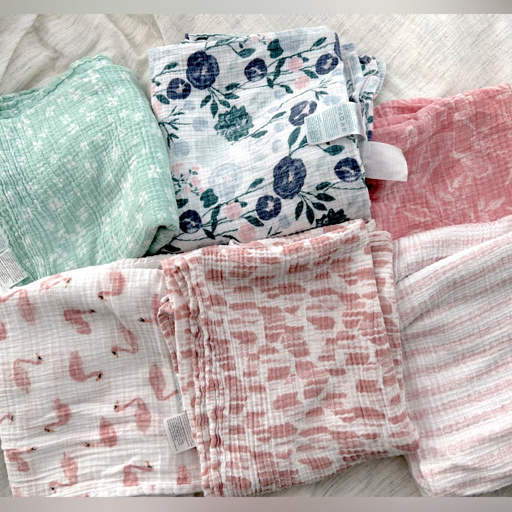Aden + anis 6 pack Muslin Swaddle Blankets